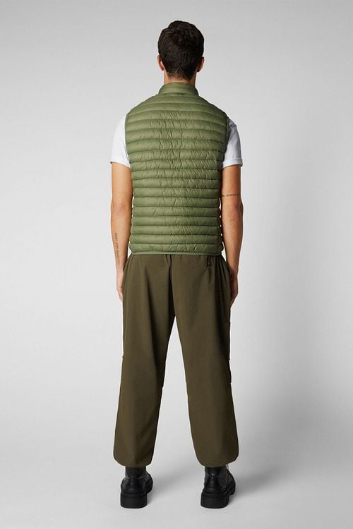 Save The Duck Bodywarmer Adam Olive Green Model / Achterkant