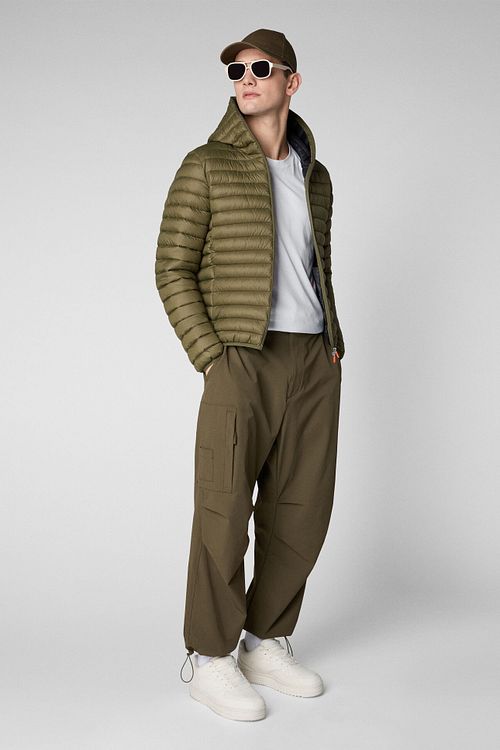 Save The Duck Jacket Giga Donald Olive Green Model / Zijkant