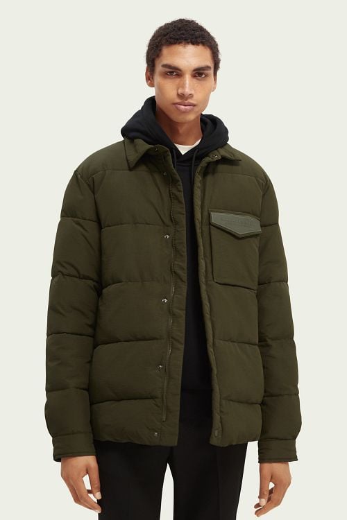 Scotch and Soda Water-Repellent Jack Dark Green Model / Voorkant