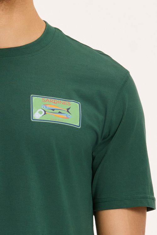 Shiwi T-Shirt Sardines Cilantro Green Model / Detail