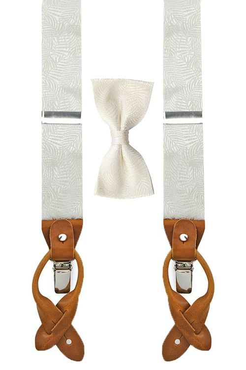Sir Redman Hosenträger Hochzeit Combi Pack festliche Blätter Off-white Product