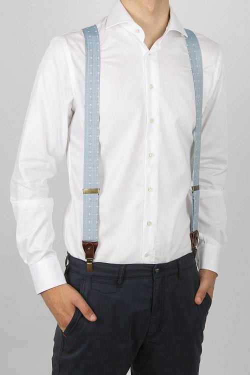 Sir Redman Suspenders Bridal Blossom Blue Model / Voorkant