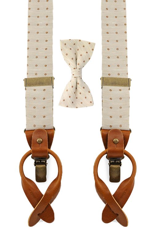 Sir Redman Suspenders Combi Pack Dapper Dot Beige Product