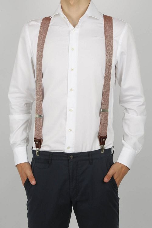 Sir Redman Suspenders Combi Pack Sposo Stiloso Burgundy Model / Voorkant