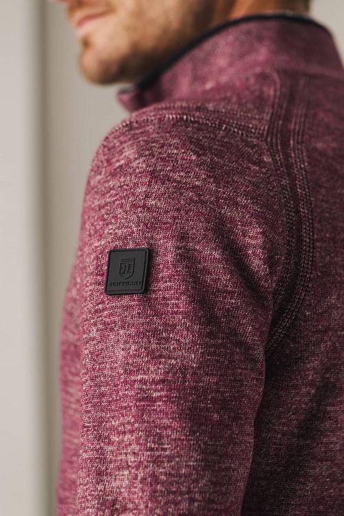 State Of Art Half Zip Pullover Red Model / Detail