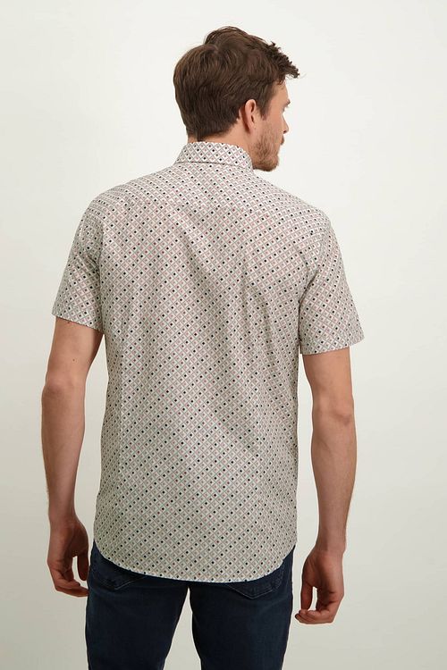 State Of Art Short Sleeve Shirt Print Pink Model / Achterkant