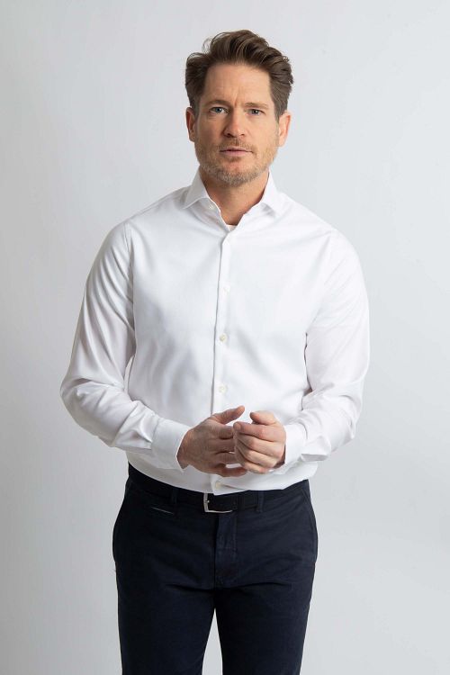 Steppin' Out Shirt Twill White Model / Voorkant