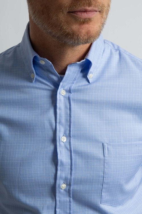 Steppin' Out Shirt Checks Blue Model / Detail