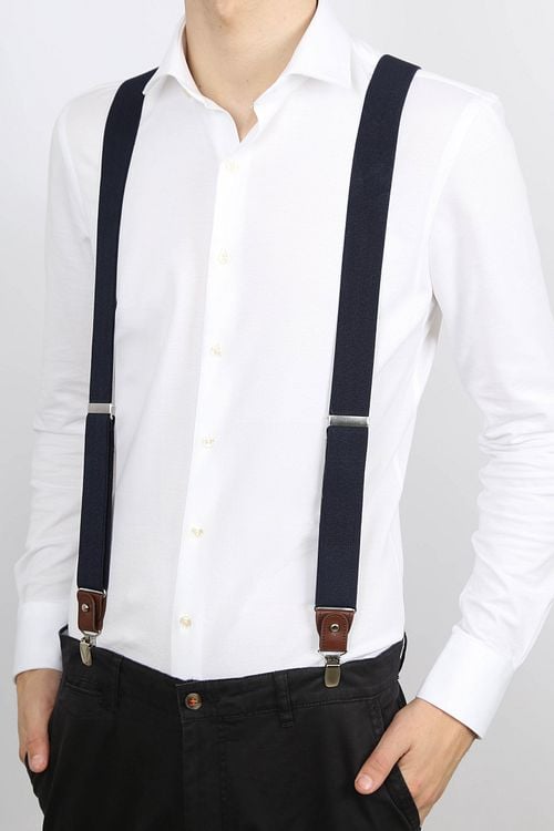 Suitable Luxe Bretels Navy Model / Voorkant
