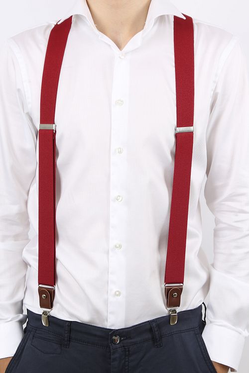 Suitable Luxe Hosenträger Bordeaux Model / Voorkant
