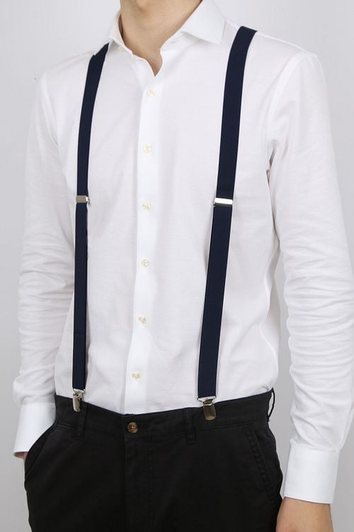 Suitable Suspenders X-Model Navy Model / Voorkant
