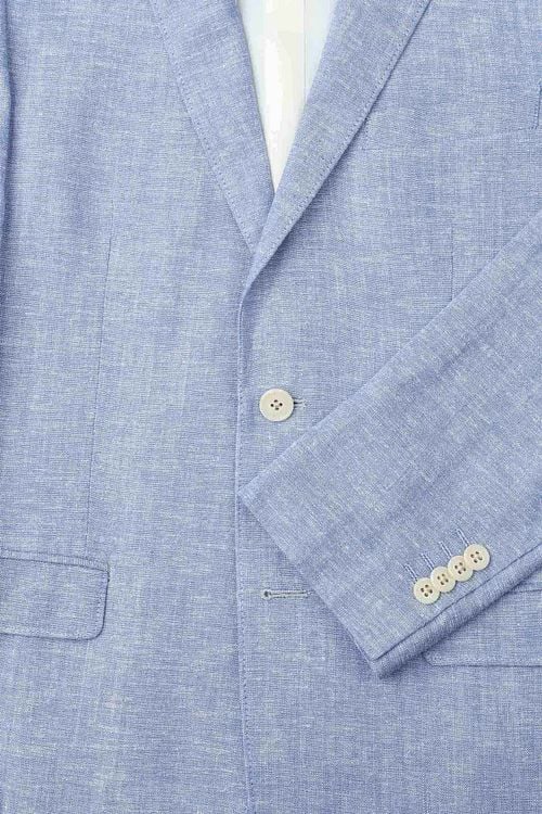 Suitable Blazer Linen Panama Light Blue Product / Detail