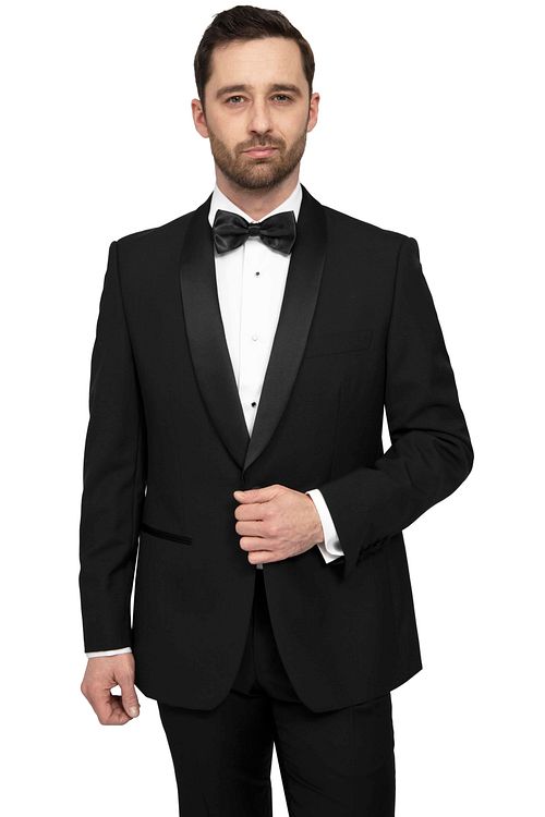 Suitable Blazer Manhatten Woolmix Black Product with Emiel
