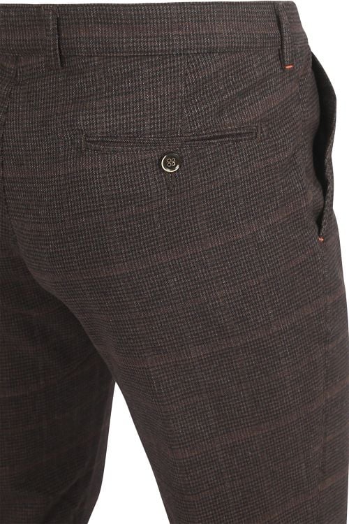 Suitable Chino Pico Pleat Checkered Brown Product / Detail