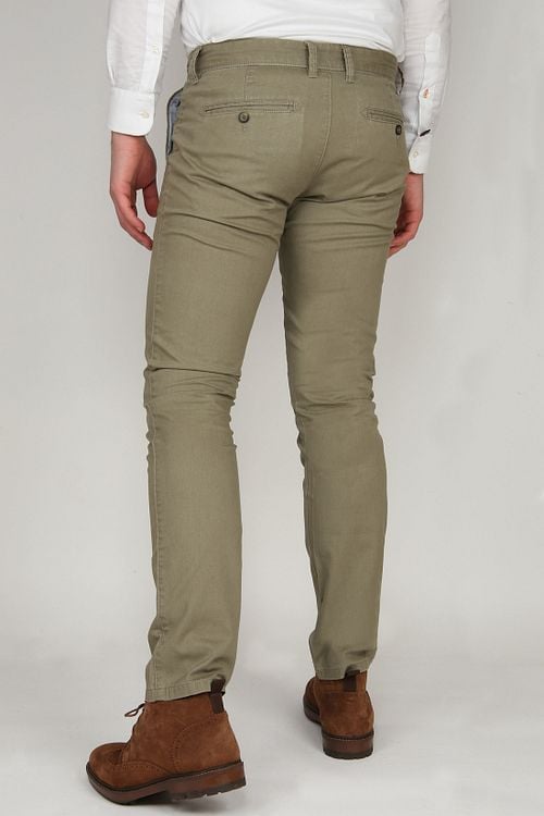 Suitable Chino Sartre Donkergroen Model / Achterkant