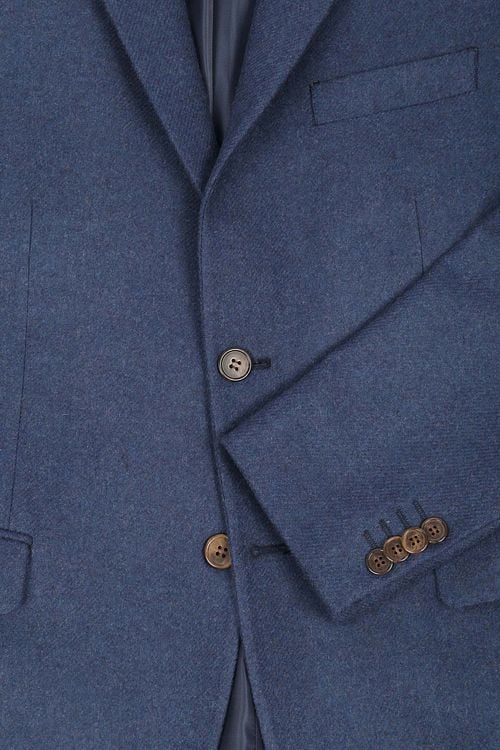 Suitable Tweed Colbert Mid Blauw Product / Detail