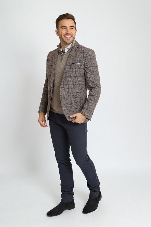 Suitable Colbert Heleen Checks Brown Model / Voorkant