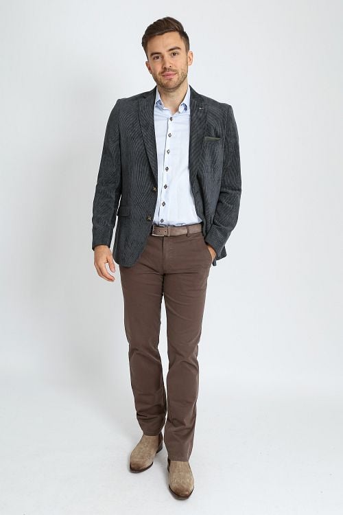 Suitable Cord Blazer Heleen Navy Model / Voorkant