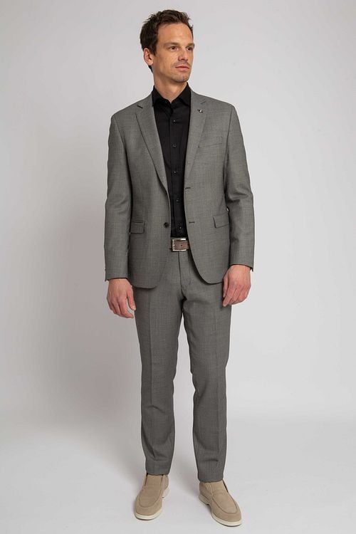 Suitable Costume Lucius Birdseye Mix Laine Gris Model / Voorkant