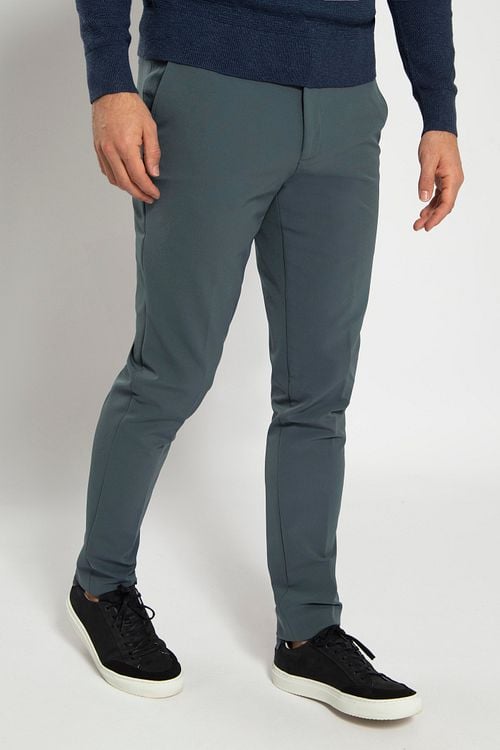 Suitable Dace Pantalon Steel Green Model / Voorkant with Bram
