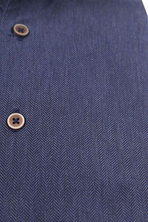 Suitable Herringbone Hemd Navy Product / Detail