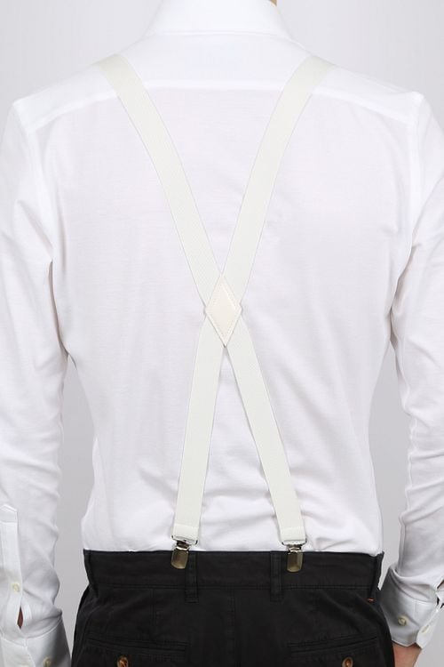 Suitable Hosenträger X-Modell Weiß Product / Achterkant
