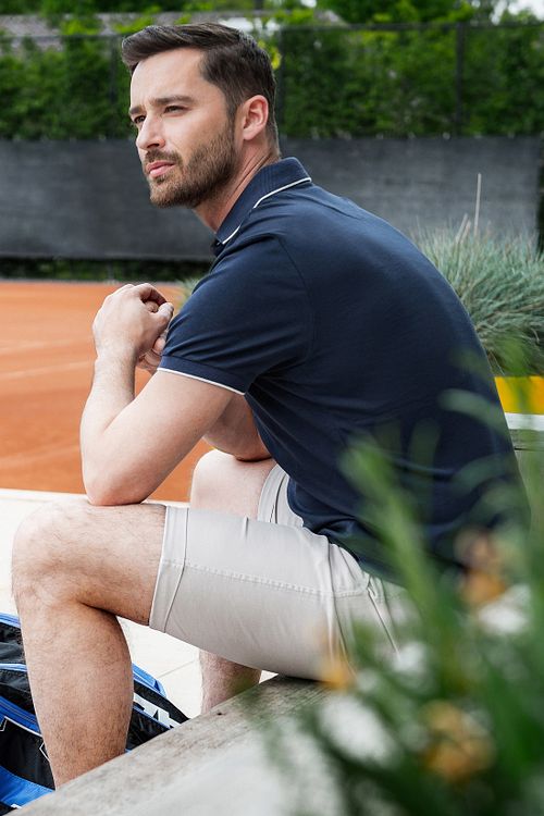 Suitable Liquid Polo Shirt Navy