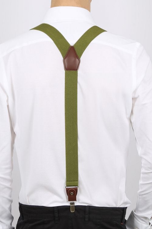 Suitable Luxe Bretels Groen Model / Achterkant