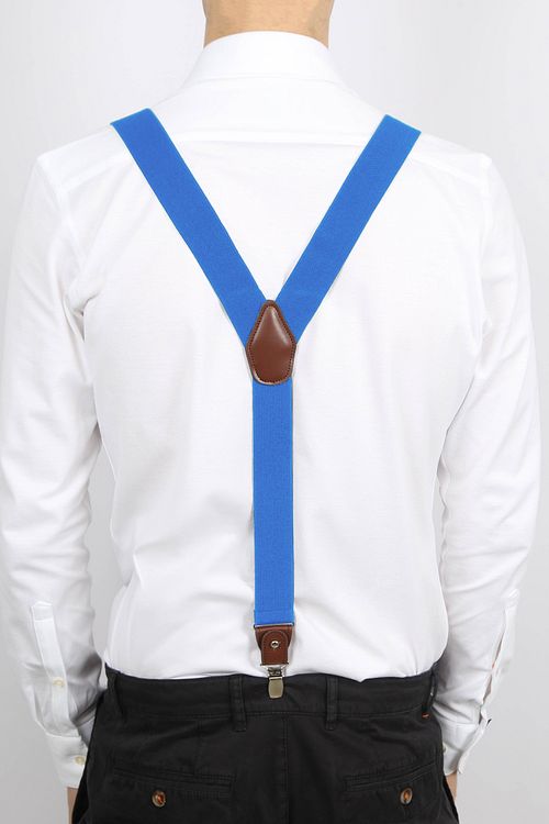 Suitable Luxe Hosenträger Denim Blau Model / Achterkant