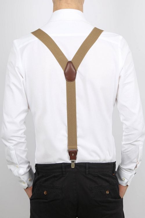Suitable Luxe Suspenders Beige Model / Achterkant