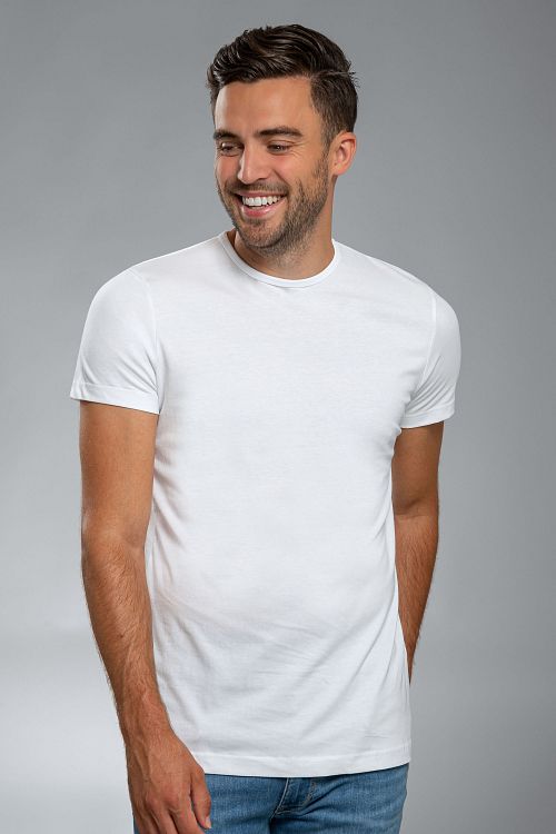 Suitable Ota T-Shirt Rundhalsausschnitt Weiß 6-Pack Model / Voorkant mit Bram