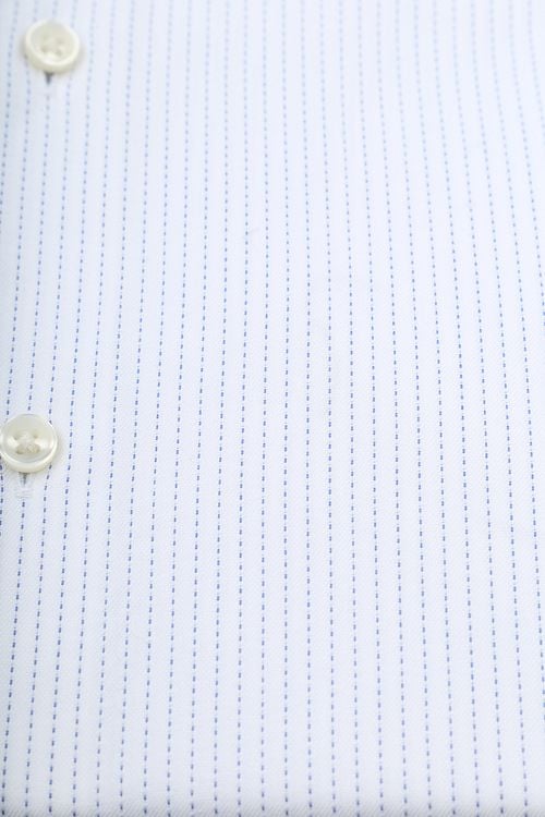Suitable Overhemd Twill Dubbel Manchet Print Wit Product / Detail