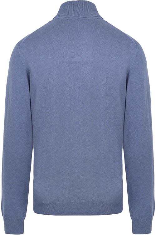 Suitable Pull Col Roulé Ecotec Bleu Product / Achterkant