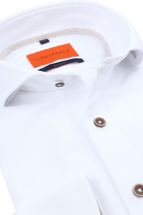 Suitable Herringbone Shirt White Product / Detail