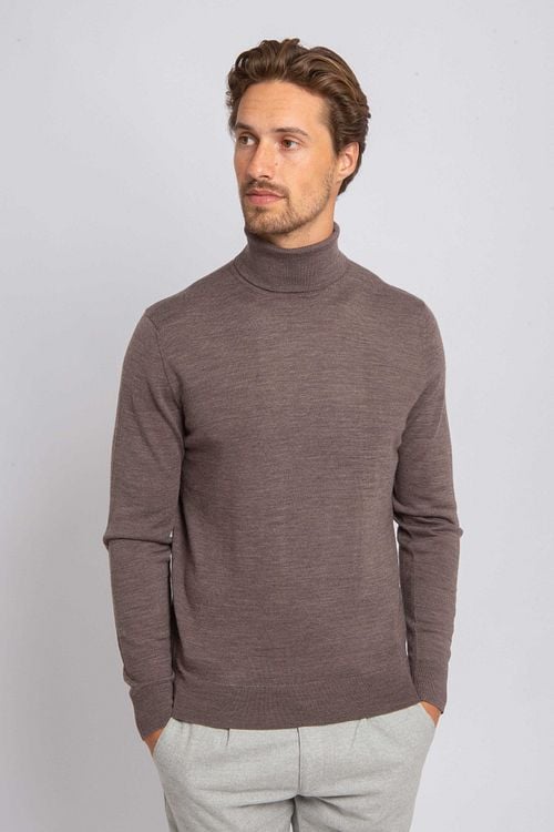 Suitable Merino Coltrui Melange Taupe Model / Voorkant