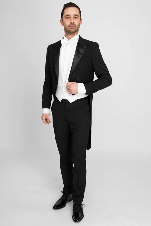 Tailcoat Wool Blend Prague Model / Voorkant