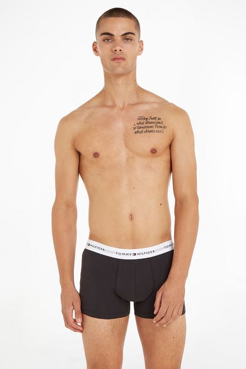 Tommy Hilfiger Boxer Trunk 3-Pack Black/White/Grey Model / Voorkant