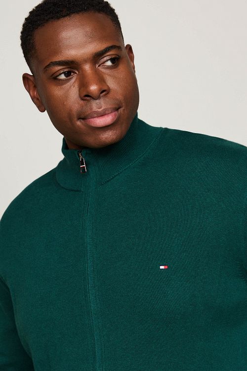 Tommy Hilfiger Big & Tall Strickjacke Grün Model / Detail