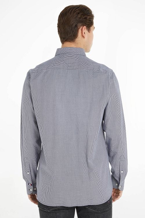 Tommy Hilfiger Shirt Checks Navy Model / Achterkant