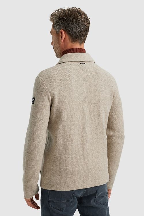 Vanguard Overshirt Button Beige Model / Achterkant