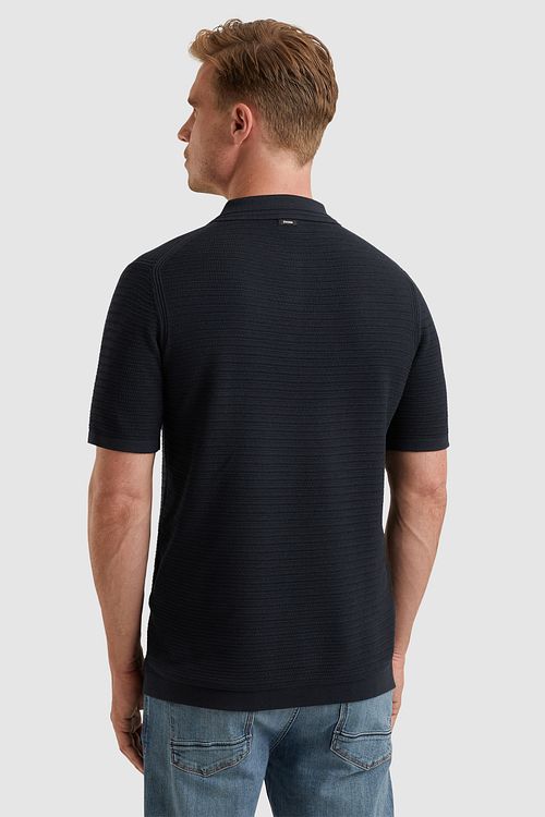 Vanguard Polo Shirt Structure Navy Model / Achterkant