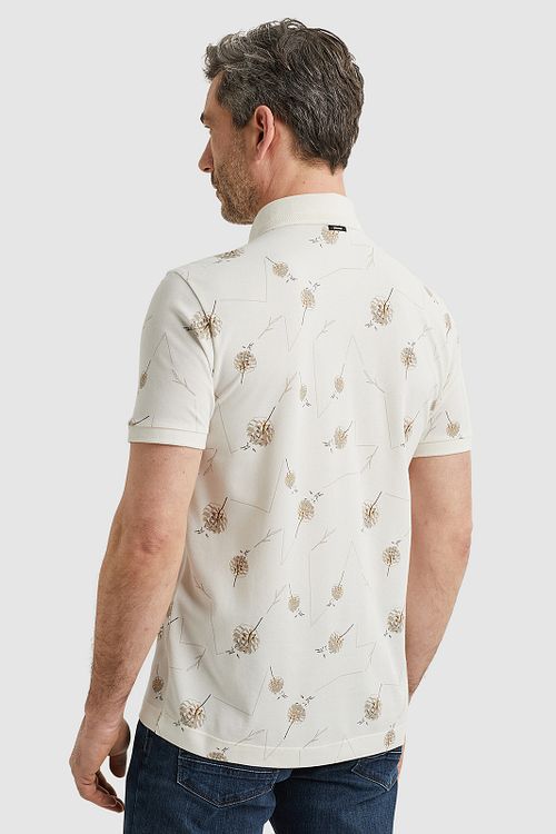 Vanguard Poloshirt Druck Ecru Model / Achterkant