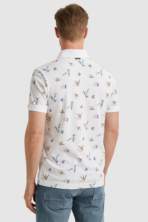 Vanguard Poloshirt Druck Weiß Model / Achterkant