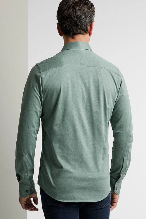 Vanguard Shirt Pique Melange Green Model / Achterkant