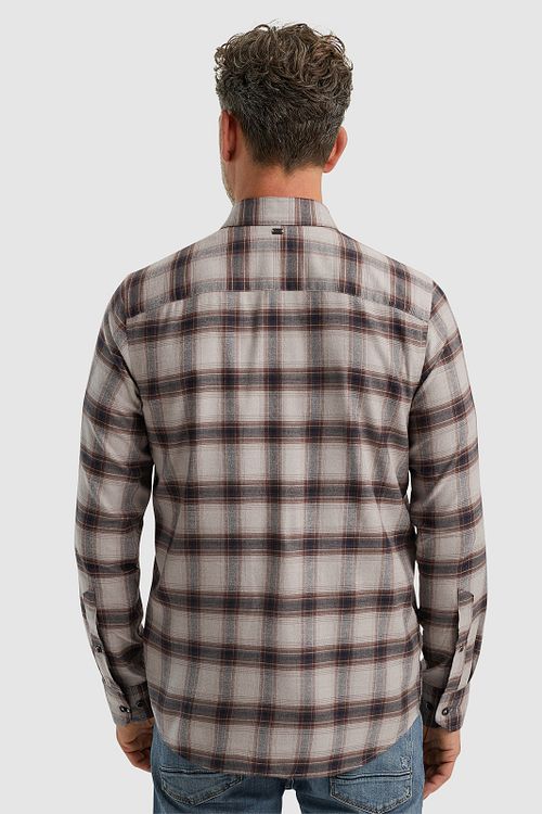 Vanguard Shirt Checks Taupe Model / Achterkant