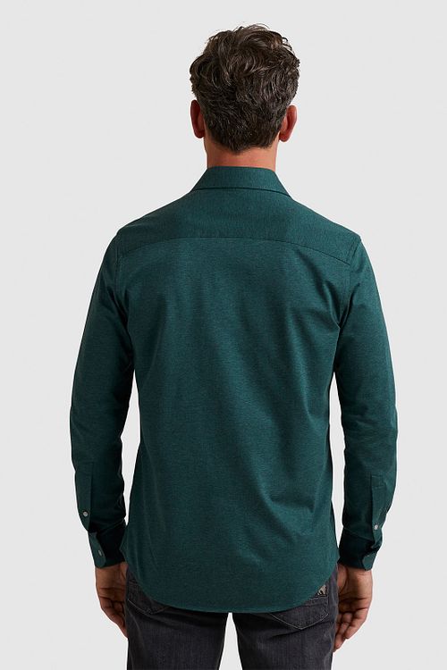 Vanguard Shirt Dark Green Melange Model / Achterkant