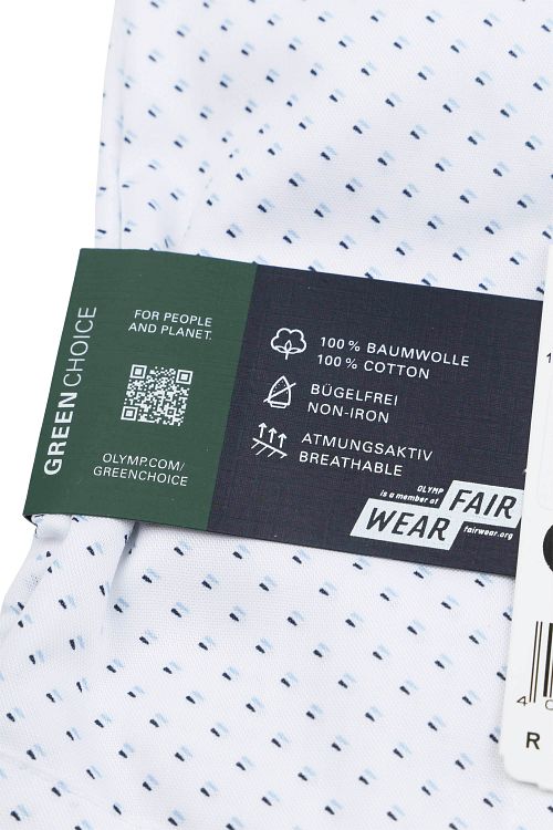 Olymp Luxor Shirt Extra Long Sleeves Print White Product / Detail