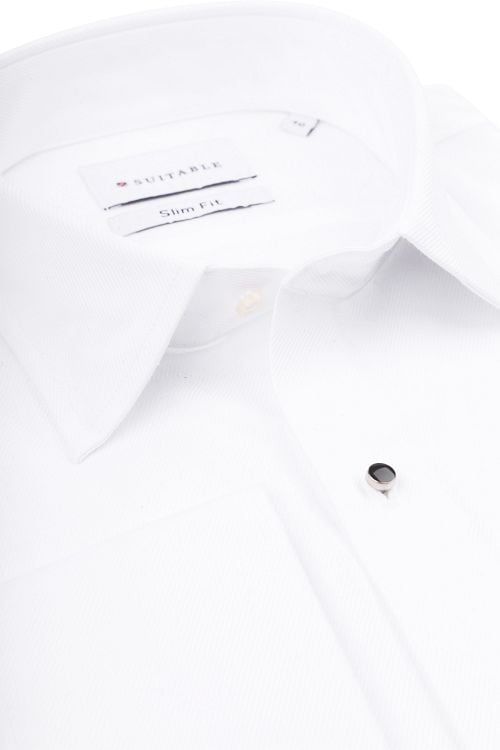 Suitable Smoking Overhemd Wit Slim-Fit Product / Detail