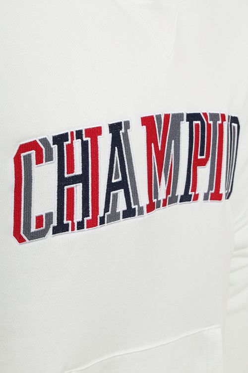 Champion Sweat Hoodie Logo Wit Product / Detail