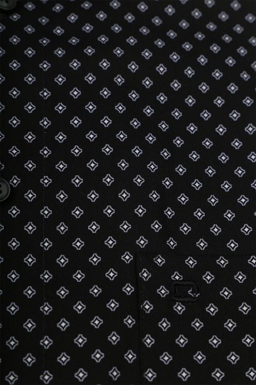 Olymp Luxor Overhemd Print Zwart Product / Detail